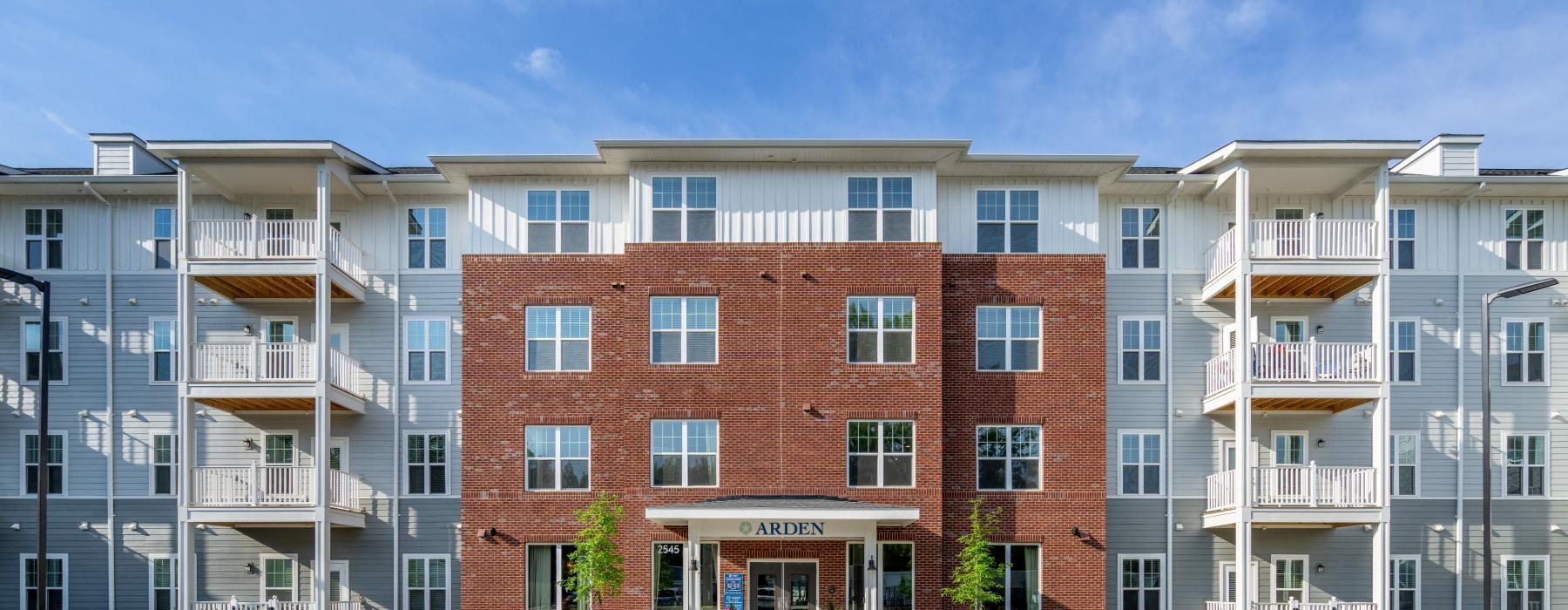 a building with a parking lot