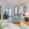 a living room with a couch and a table